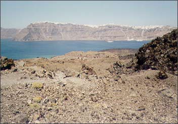 santorinské útesy